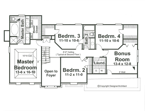 Second Floor image of DEITRICH House Plan